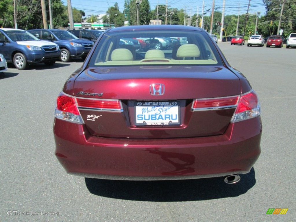 2011 Accord LX-P Sedan - Basque Red Pearl / Ivory photo #7