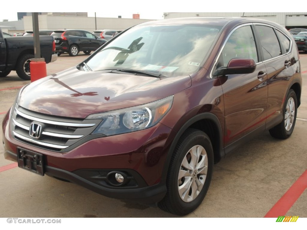 2012 CR-V EX 4WD - Basque Red Pearl II / Gray photo #3
