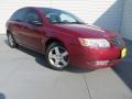 2007 Berry Red Saturn ION 3 Sedan  photo #1