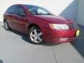 2007 Berry Red Saturn ION 3 Sedan  photo #2