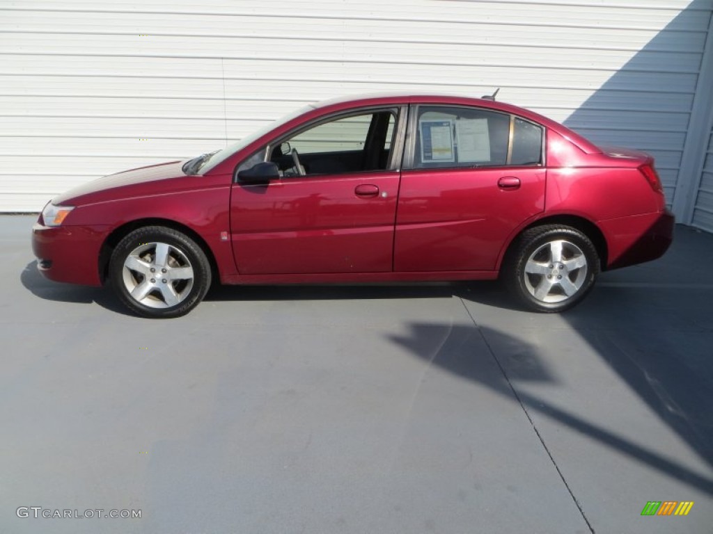 2007 ION 3 Sedan - Berry Red / Gray photo #6