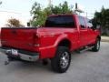 2005 Red Clearcoat Ford F250 Super Duty Lariat Crew Cab 4x4  photo #7