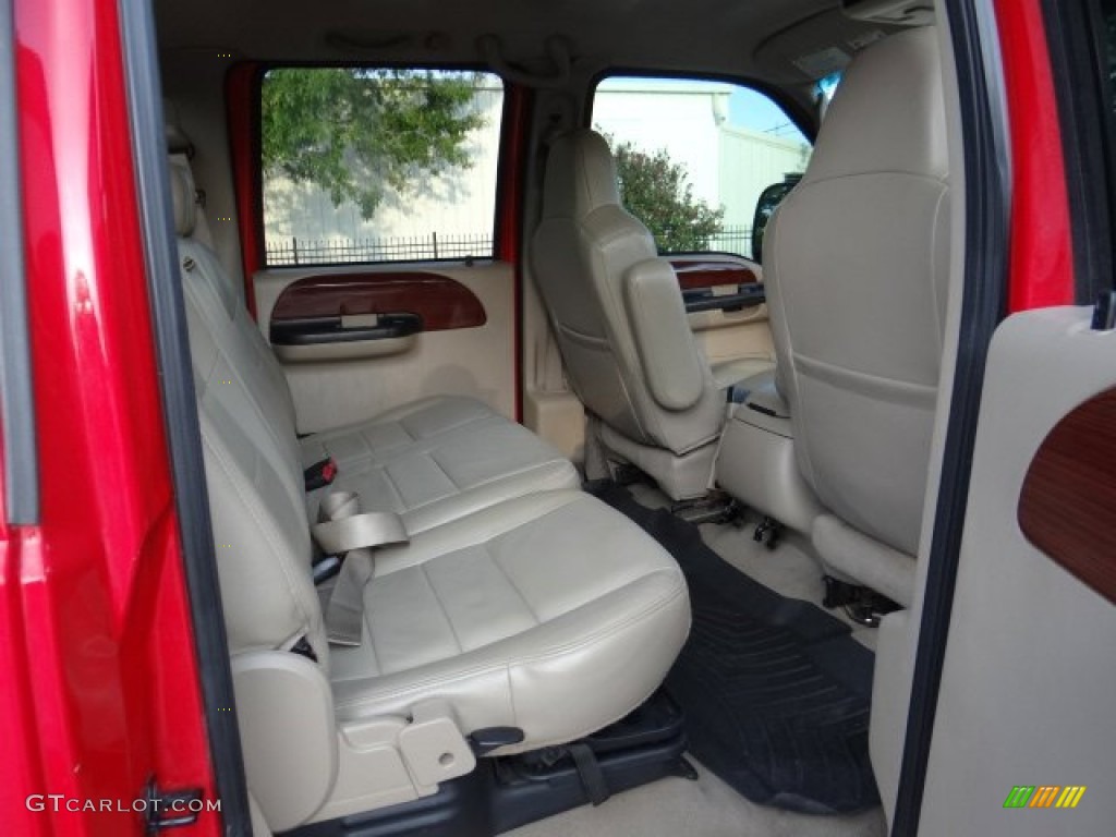 2005 F250 Super Duty Lariat Crew Cab 4x4 - Red Clearcoat / Tan photo #9