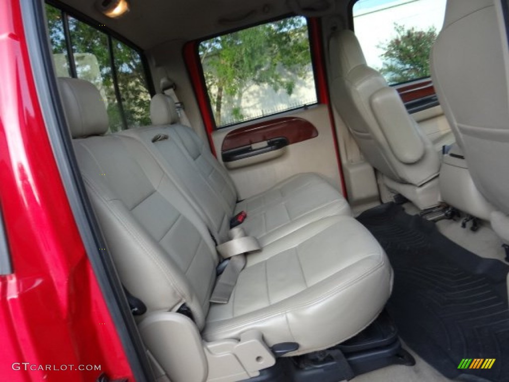 2005 F250 Super Duty Lariat Crew Cab 4x4 - Red Clearcoat / Tan photo #10