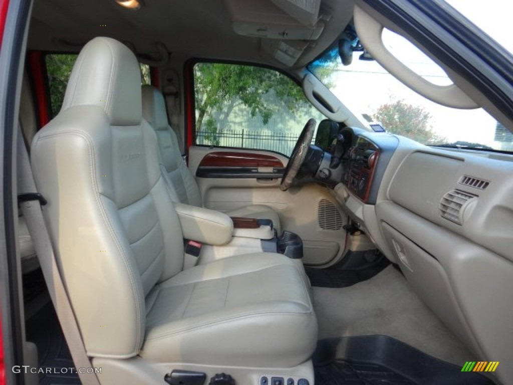 2005 F250 Super Duty Lariat Crew Cab 4x4 - Red Clearcoat / Tan photo #11