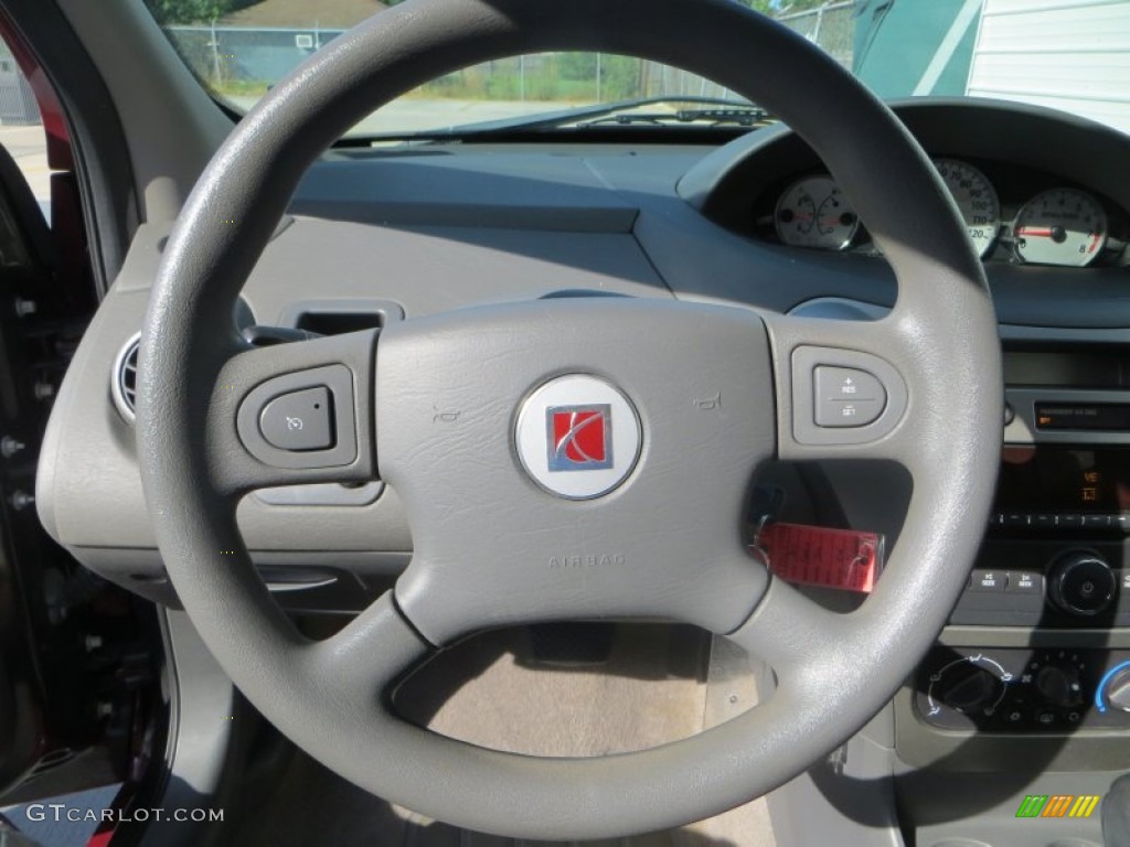 2007 Saturn ION 3 Sedan Gray Steering Wheel Photo #84245087