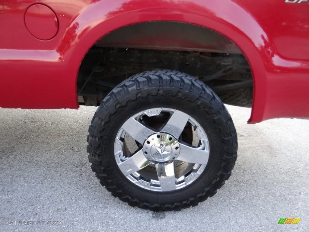 2005 F250 Super Duty Lariat Crew Cab 4x4 - Red Clearcoat / Tan photo #17
