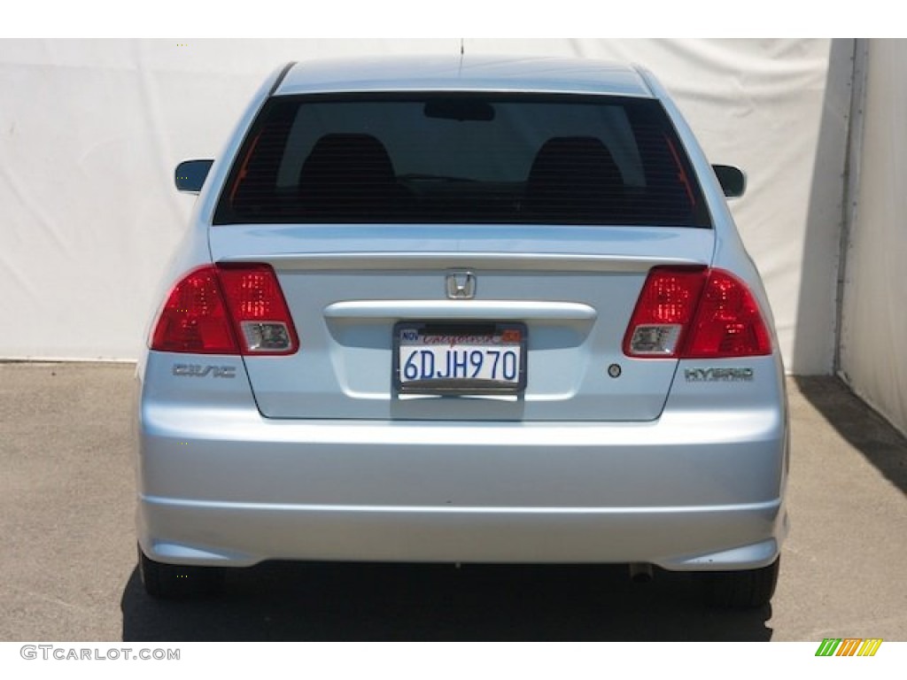 2005 Civic Hybrid Sedan - Opal Silver Blue Metallic / Gray photo #10