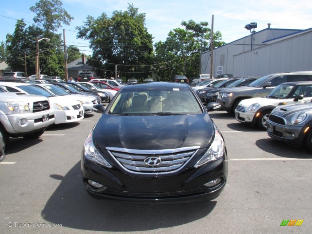 2011 Sonata Limited - Midnight Black / Camel photo #1