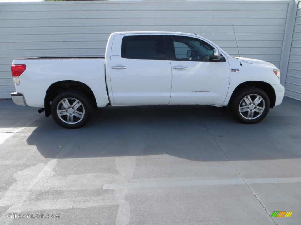 2012 Tundra Limited CrewMax 4x4 - Super White / Red Rock photo #3