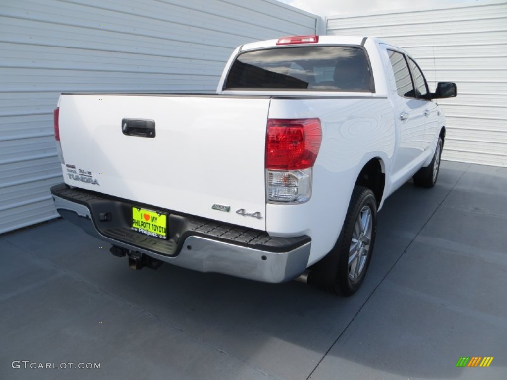 2012 Tundra Limited CrewMax 4x4 - Super White / Red Rock photo #4
