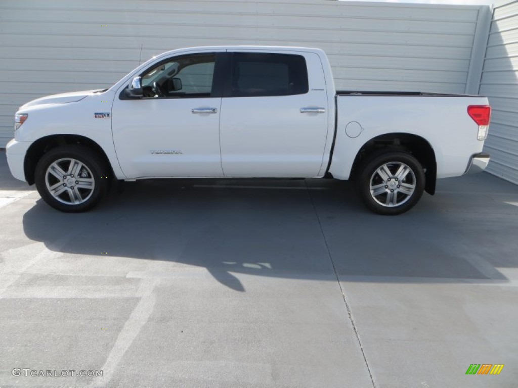 2012 Tundra Limited CrewMax 4x4 - Super White / Red Rock photo #6