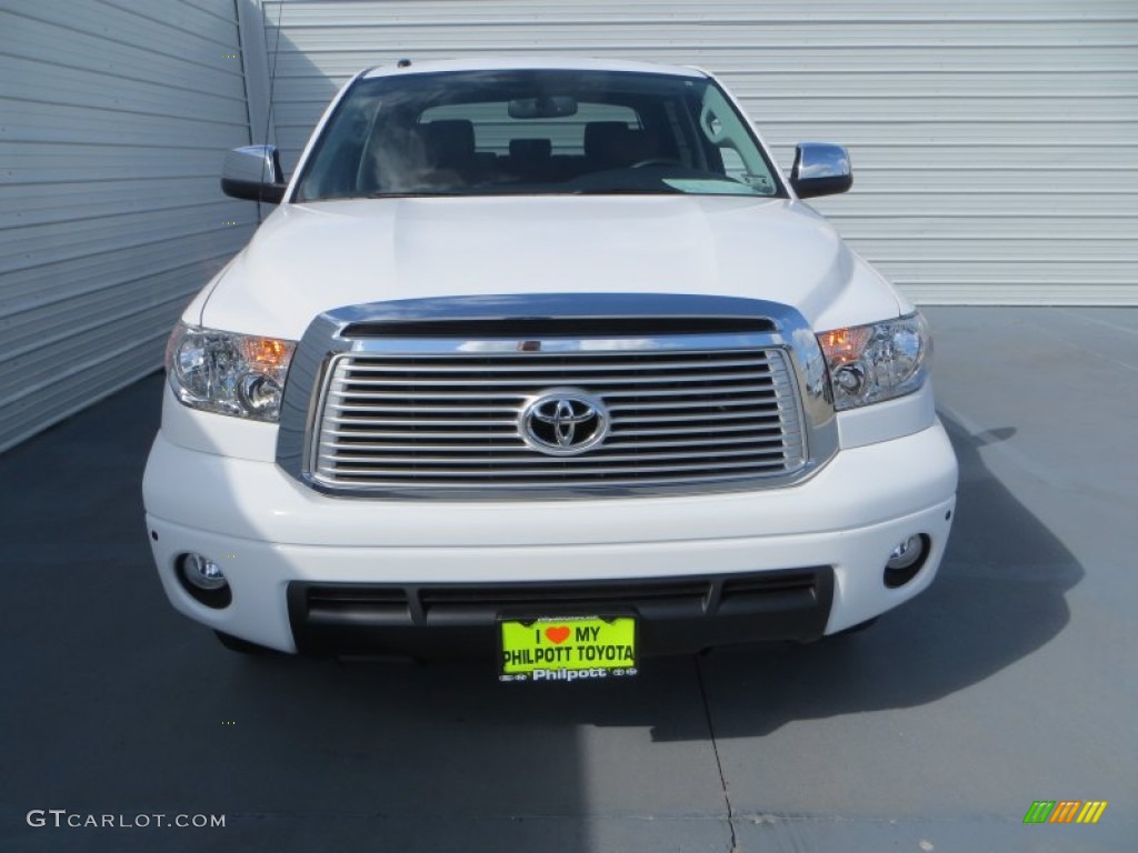 2012 Tundra Limited CrewMax 4x4 - Super White / Red Rock photo #8