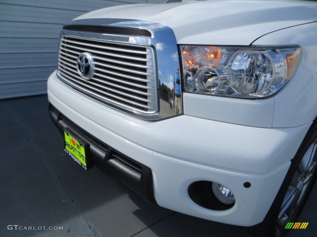 2012 Tundra Limited CrewMax 4x4 - Super White / Red Rock photo #11