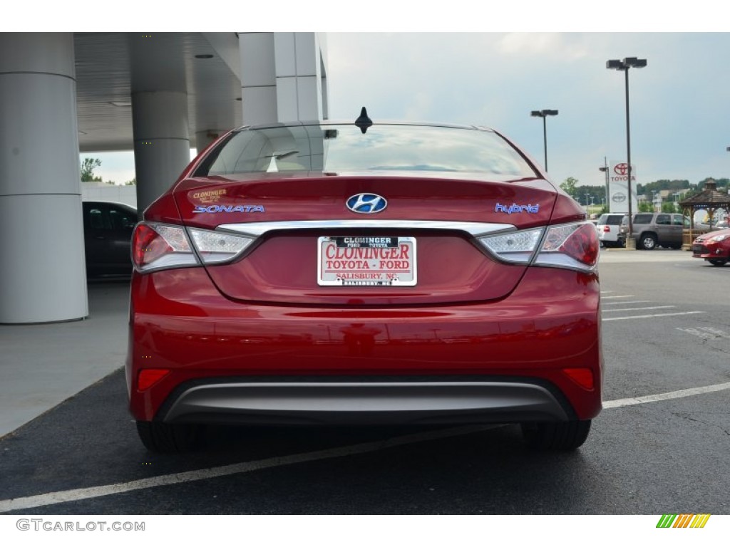 2011 Sonata Hybrid - Venetian Red / Camel photo #4