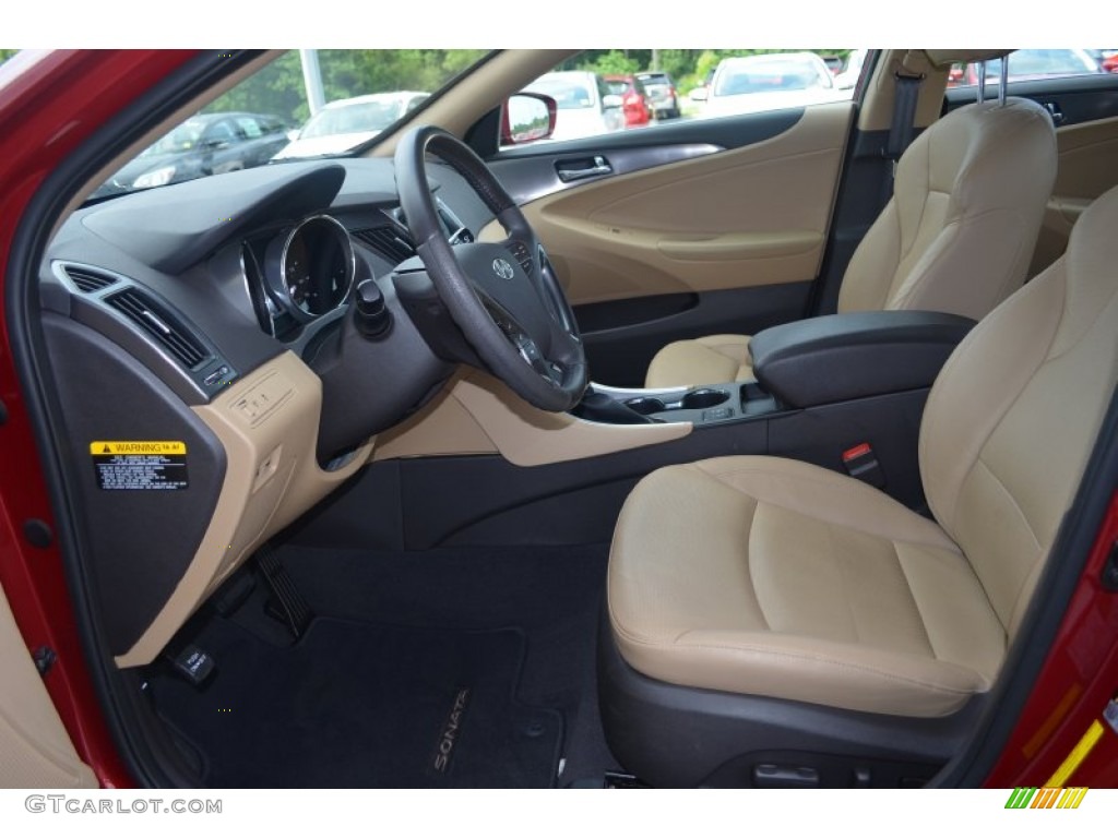 2011 Sonata Hybrid - Venetian Red / Camel photo #9