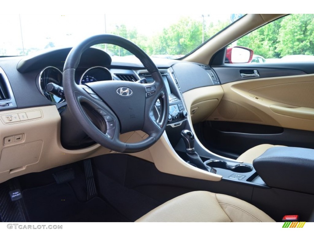 2011 Sonata Hybrid - Venetian Red / Camel photo #10