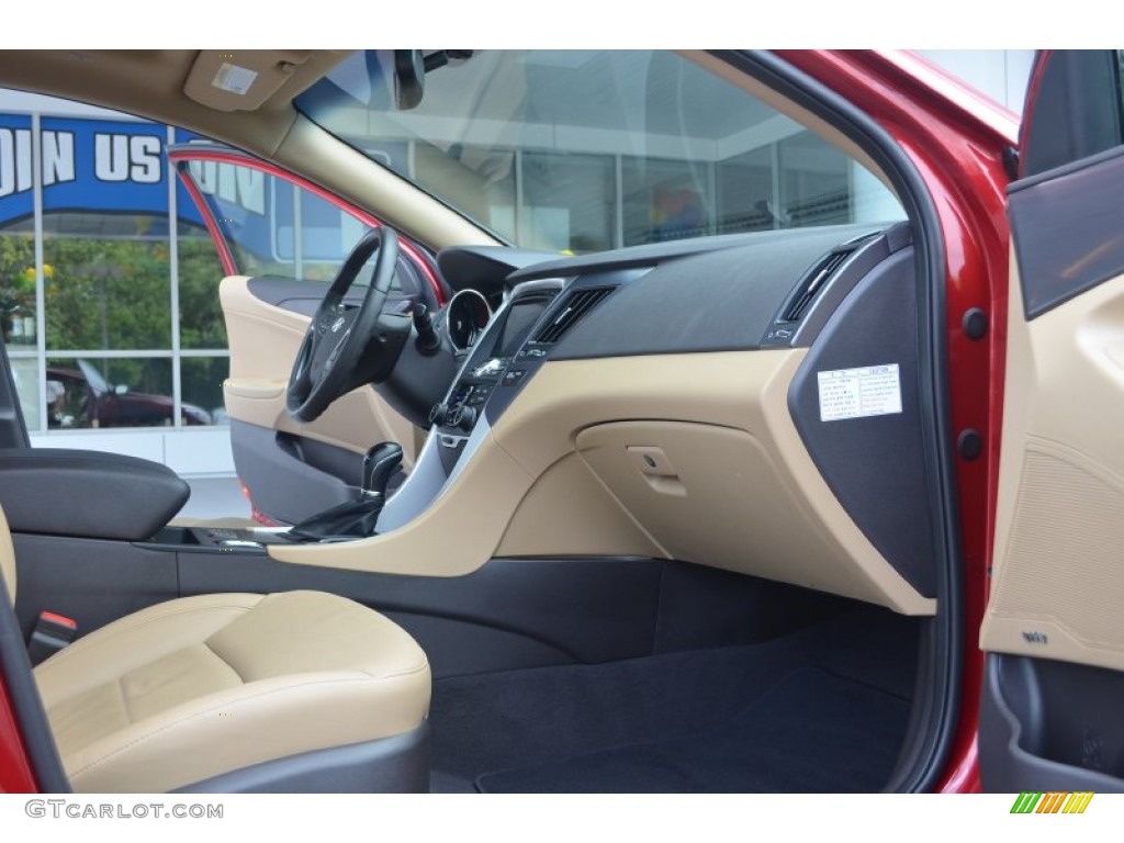 2011 Sonata Hybrid - Venetian Red / Camel photo #15