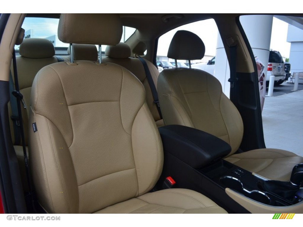 2011 Sonata Hybrid - Venetian Red / Camel photo #16