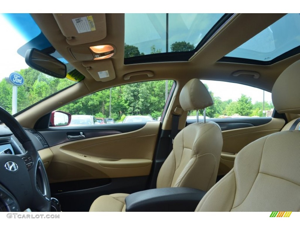 2011 Sonata Hybrid - Venetian Red / Camel photo #19