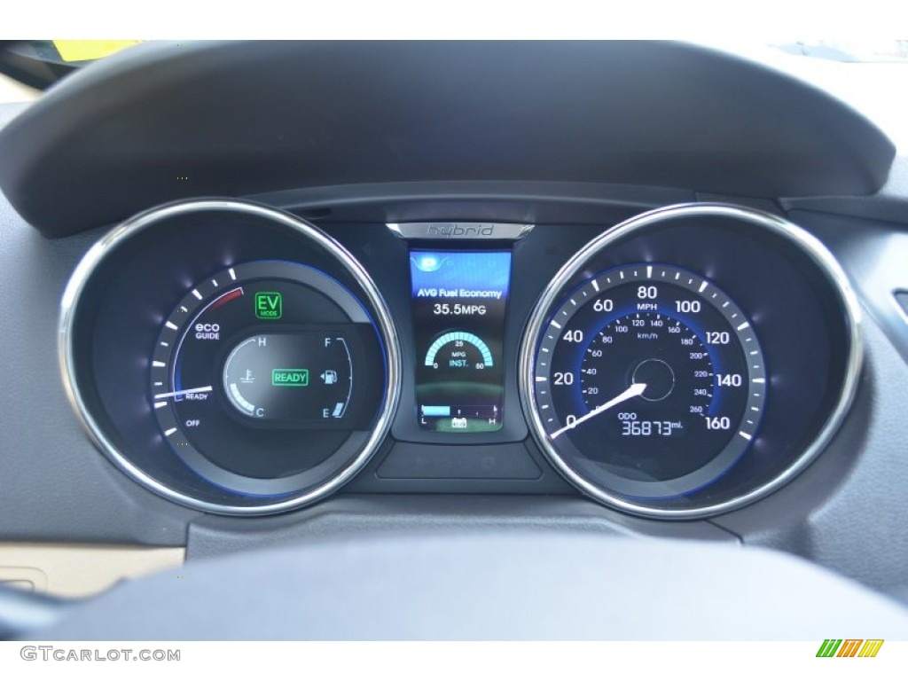 2011 Sonata Hybrid - Venetian Red / Camel photo #28