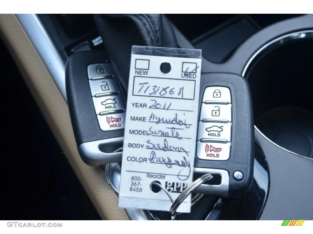 2011 Sonata Hybrid - Venetian Red / Camel photo #30