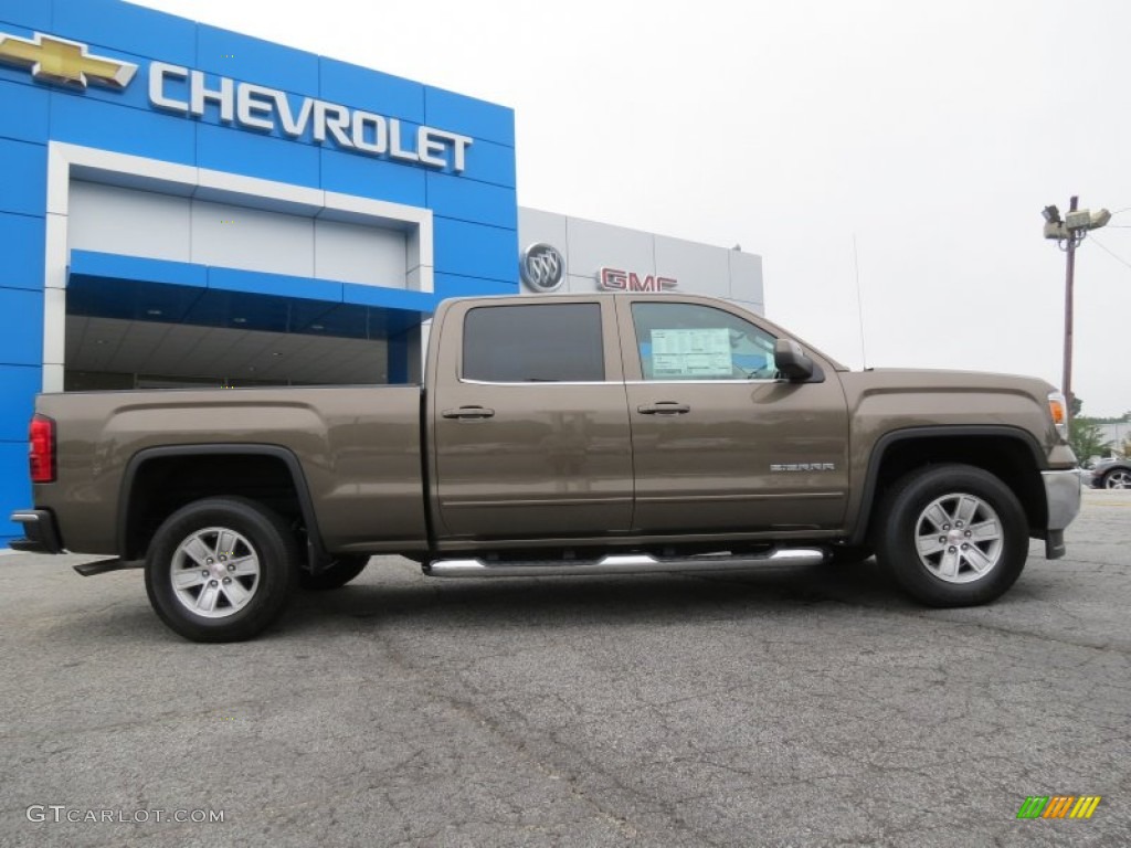 2014 Sierra 1500 SLE Crew Cab - Bronze Alloy Metallic / Cocoa/Dune photo #8