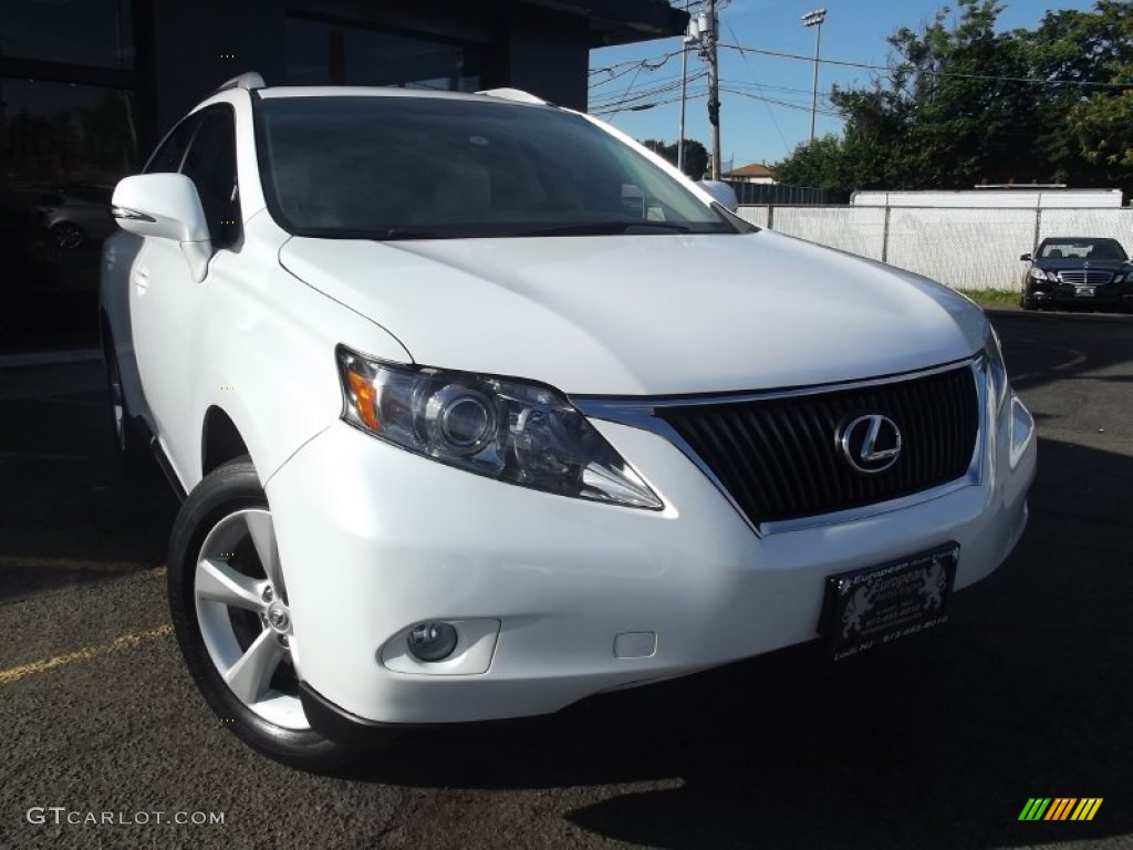 2011 RX 350 AWD - Aurora White Pearl / Light Gray photo #2