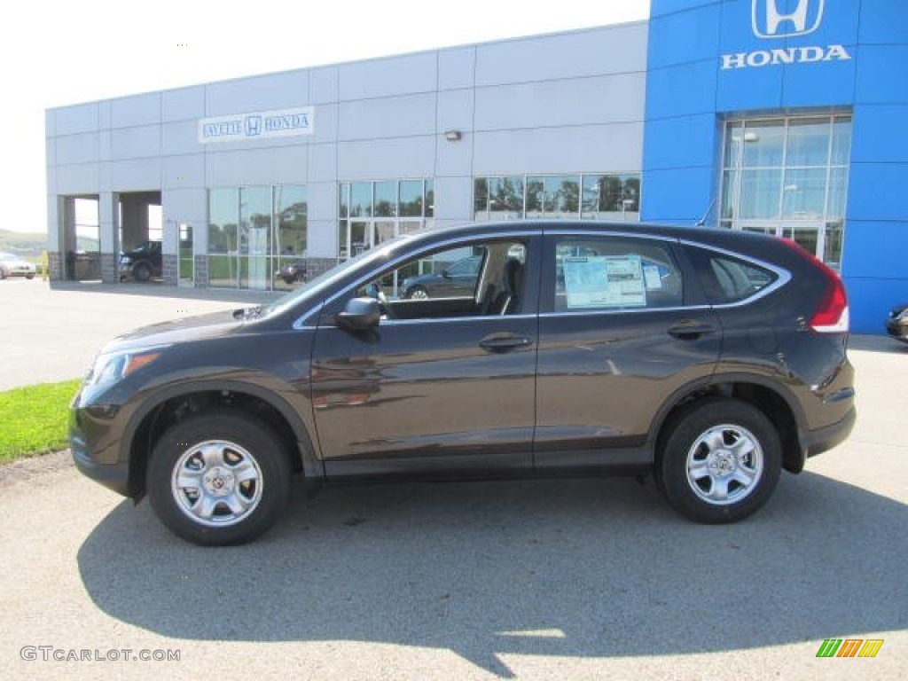 2013 CR-V LX AWD - Kona Coffee Metallic / Black photo #2