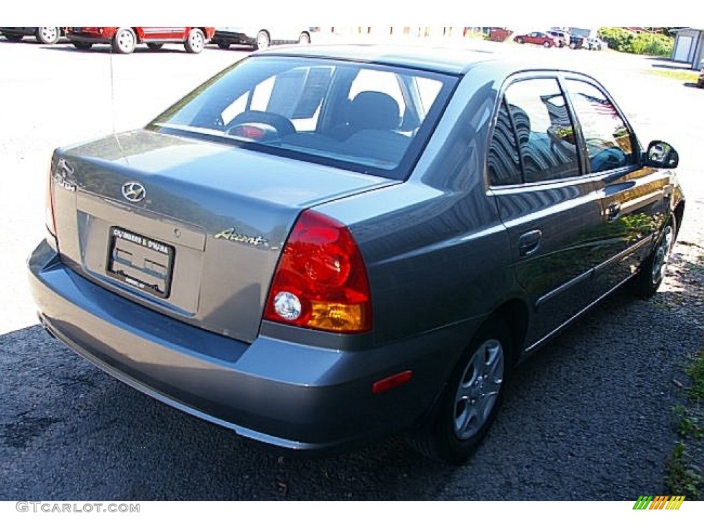 2005 Accent GLS Sedan - Stormy Gray / Gray photo #8