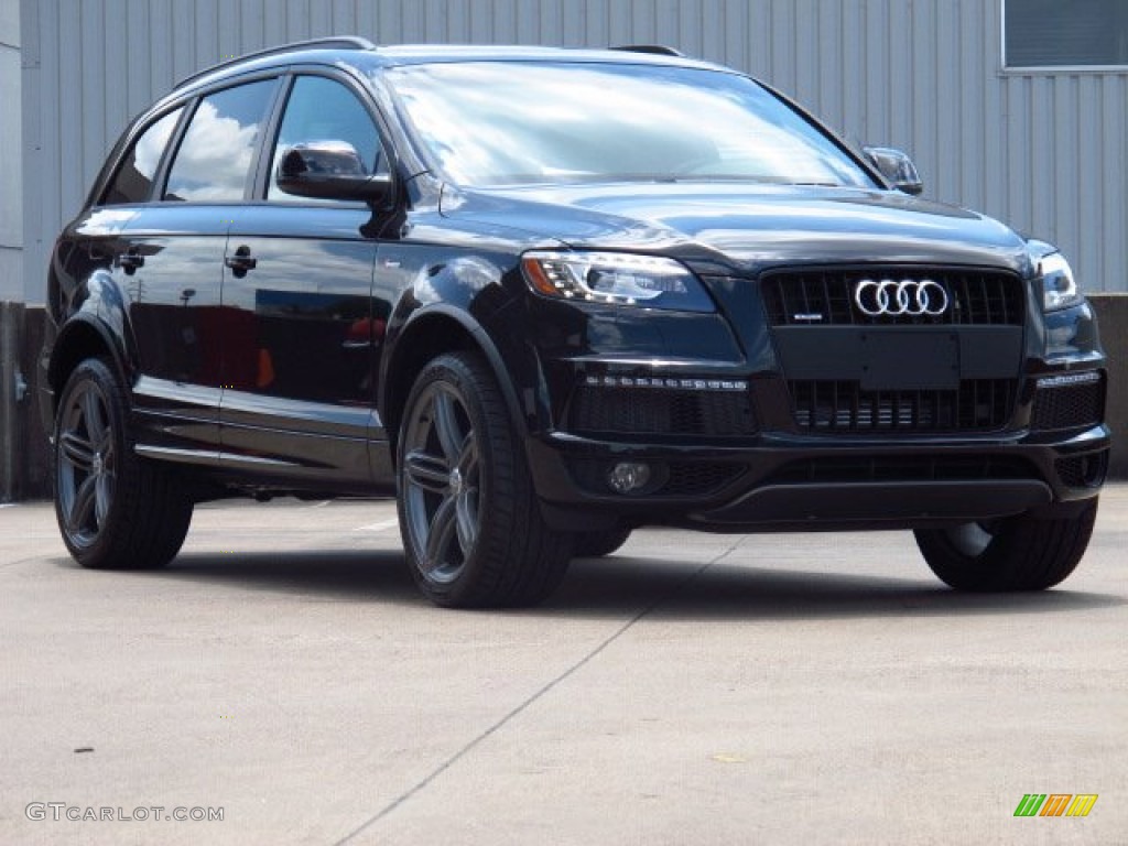 Night Black 2014 Audi Q7 3.0 TFSI quattro S Line Package Exterior Photo #84260271