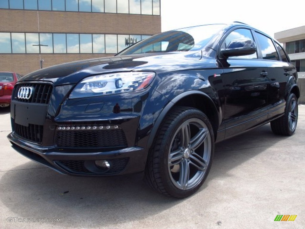Night Black 2014 Audi Q7 3.0 TFSI quattro S Line Package Exterior Photo #84260349