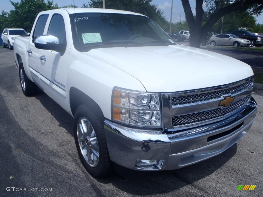 2013 Silverado 1500 LT Crew Cab - Summit White / Light Titanium/Dark Titanium photo #1