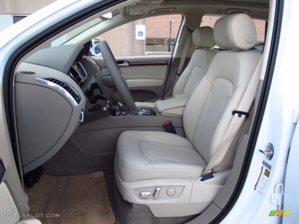 Cardamom Beige Interior 2014 Audi Q7 3.0 TFSI quattro Photo #84261102