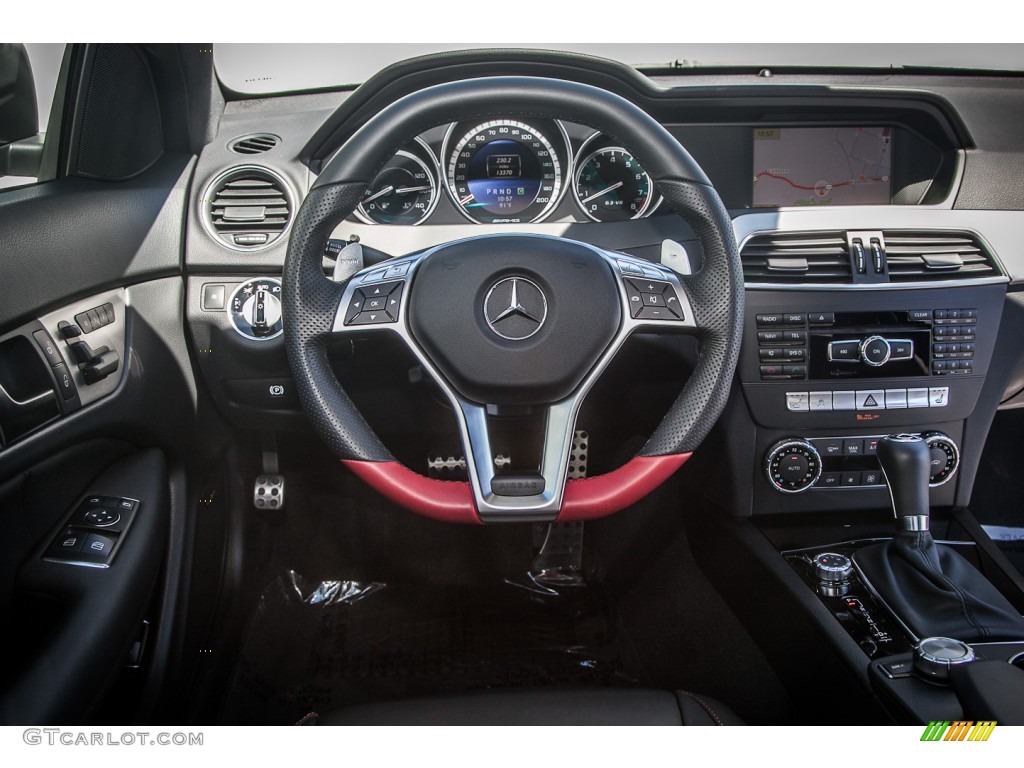 2012 Mercedes-Benz C 63 AMG Coupe AMG Black Steering Wheel Photo #84262566