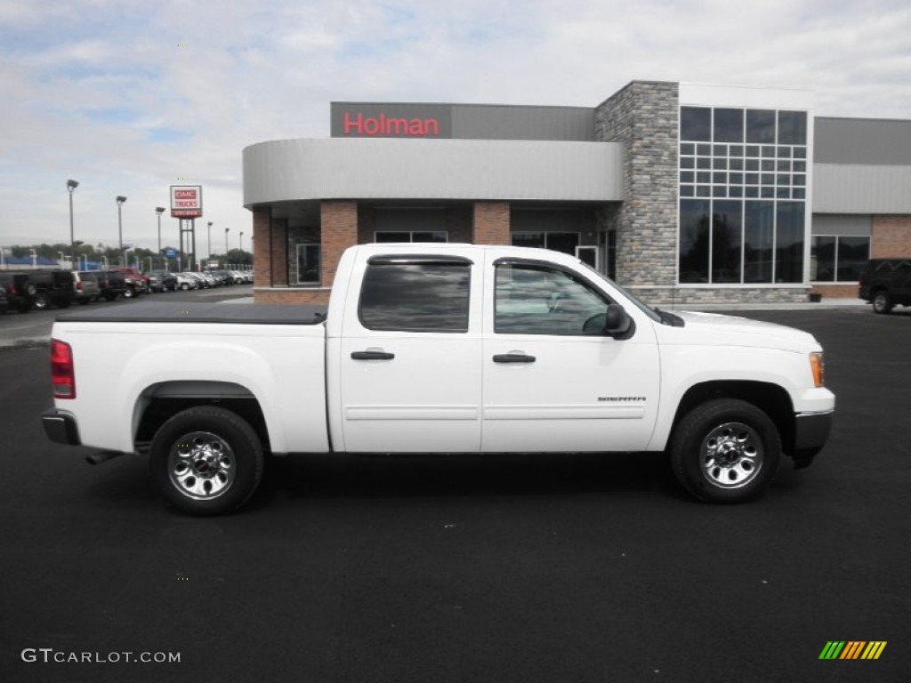 2012 Sierra 1500 SL Crew Cab - Summit White / Dark Titanium photo #1