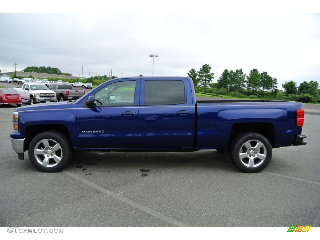 2014 Silverado 1500 LT Crew Cab - Blue Topaz Metallic / Cocoa/Dune photo #3