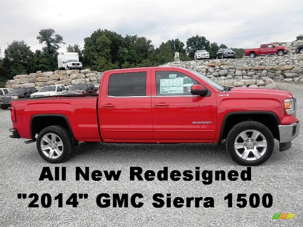 2014 Sierra 1500 SLE Crew Cab 4x4 - Fire Red / Jet Black photo #1