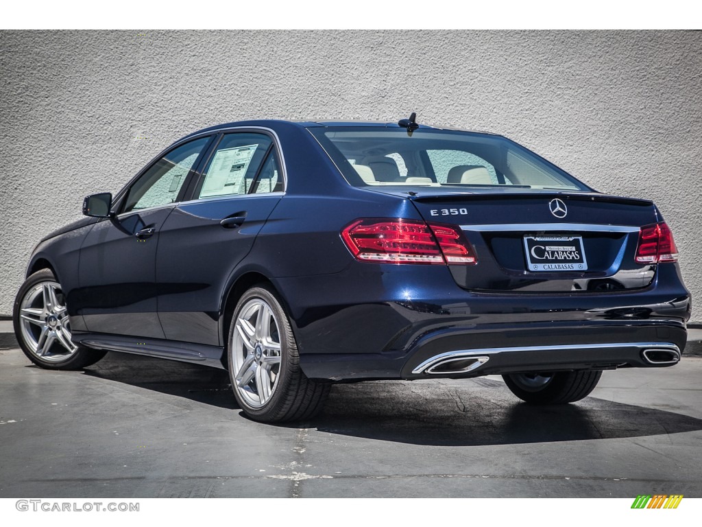 2014 E 350 Sport Sedan - Lunar Blue Metallic / Silk Beige/Espresso Brown photo #2