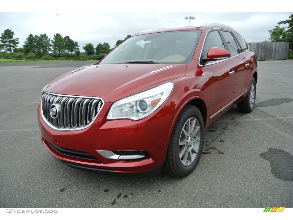 2014 Enclave Leather AWD - Crystal Red Tintcoat / Cocaccino photo #2