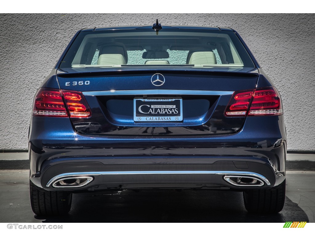 2014 E 350 Sport Sedan - Lunar Blue Metallic / Silk Beige/Espresso Brown photo #3