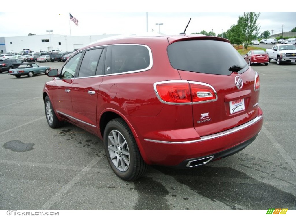 2014 Enclave Leather AWD - Crystal Red Tintcoat / Cocaccino photo #4
