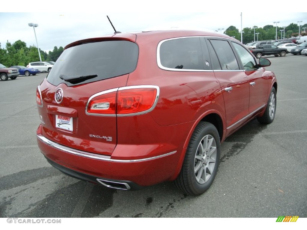 2014 Enclave Leather AWD - Crystal Red Tintcoat / Cocaccino photo #5