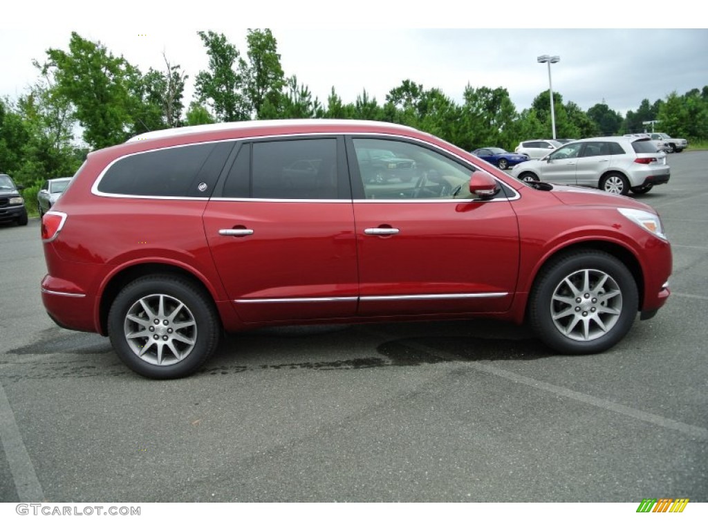 2014 Enclave Leather AWD - Crystal Red Tintcoat / Cocaccino photo #6