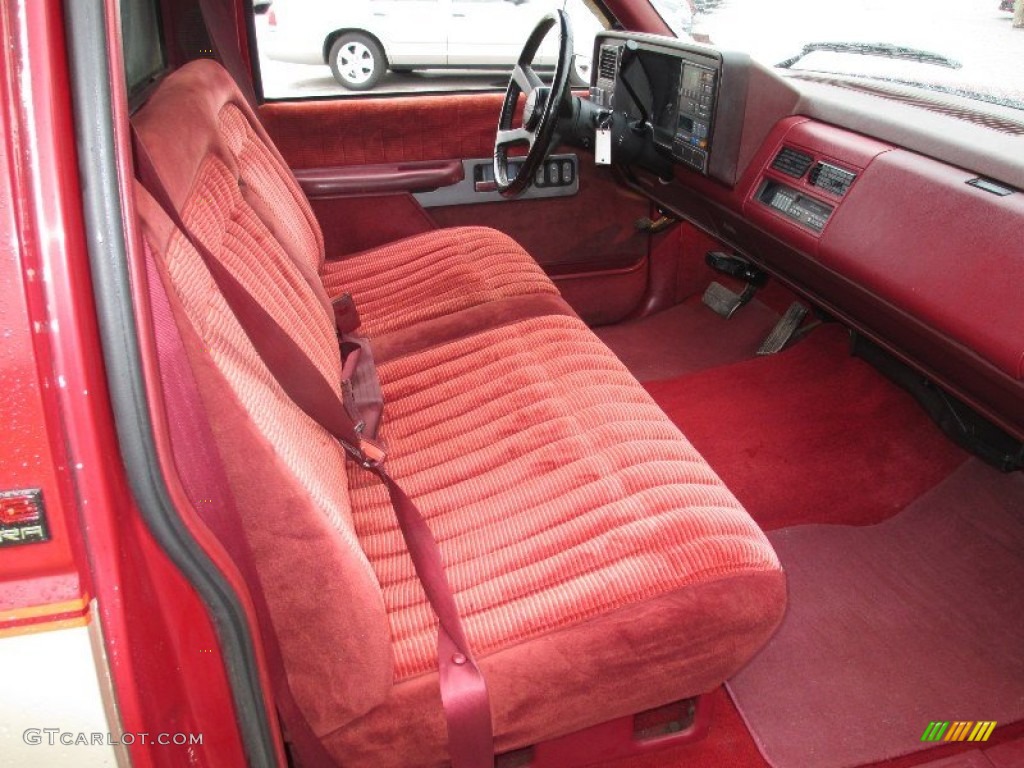1991 Sierra 1500 SLE Regular Cab - Medium Red Metallic / Red photo #7