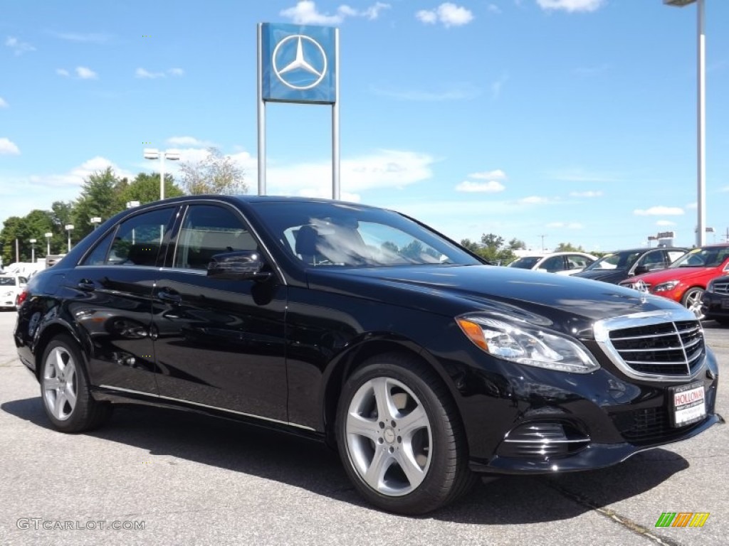 2014 E 350 4Matic Sedan - Black / Black photo #3