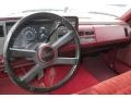 1991 GMC Sierra 1500 Red Interior Dashboard Photo