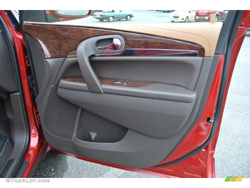 2014 Enclave Leather AWD - Crystal Red Tintcoat / Cocaccino photo #17