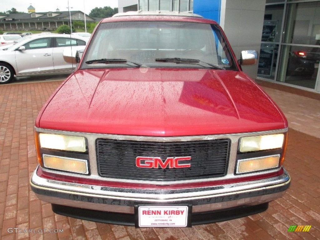 1991 Sierra 1500 SLE Regular Cab - Medium Red Metallic / Red photo #15