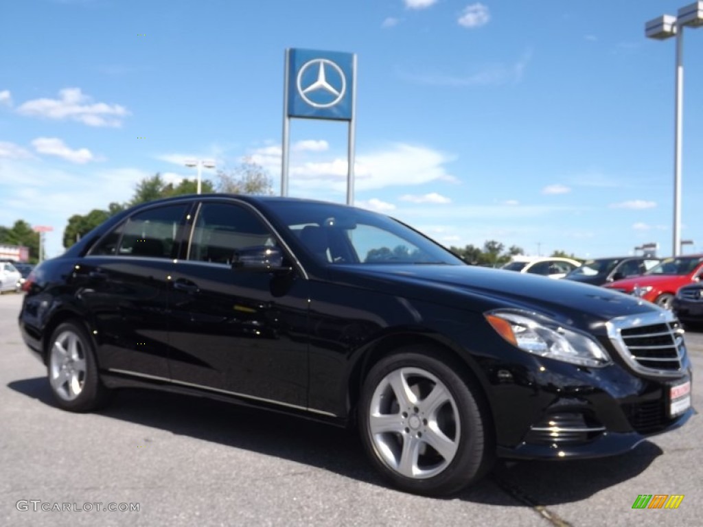2014 E 350 4Matic Sedan - Black / Black photo #3